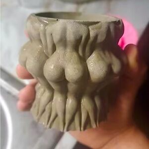 Unique Sculpted Ceramic Mug